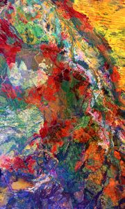 Preview wallpaper earth, aerial view, abstraction, spots, colorful