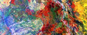 Preview wallpaper earth, aerial view, abstraction, spots, colorful