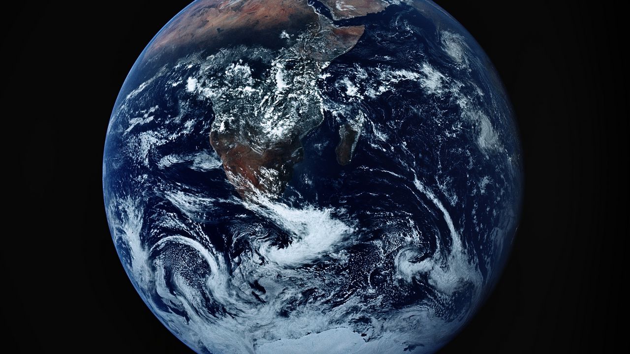 Wallpaper earth, atmosphere, satellite, aerial view, space