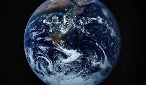 Preview wallpaper earth, atmosphere, satellite, aerial view, space