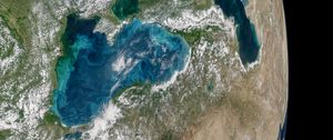 Preview wallpaper earth, atmosphere, sea, satellite, aerial view