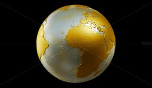 Preview wallpaper earth, globe, planet, gold