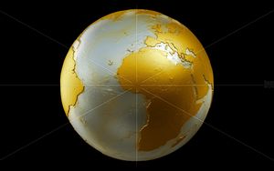 Preview wallpaper earth, globe, planet, gold