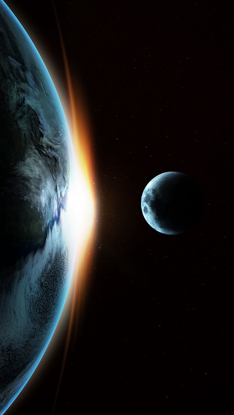 earth and moon iphone wallpapers