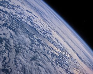 Preview wallpaper earth, planet, atmosphere, horizon, space