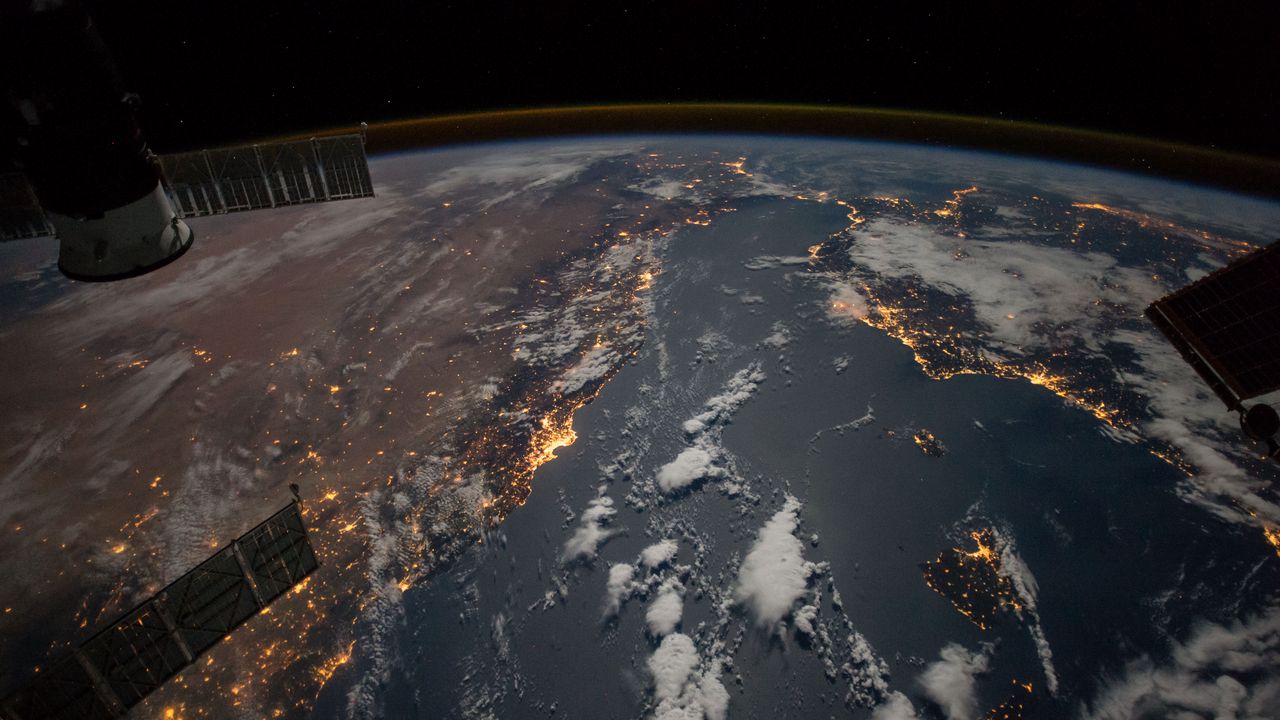 Wallpaper earth, planet, atmosphere, satellite, space