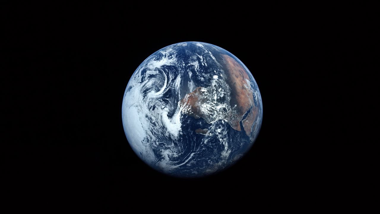 Wallpaper earth, planet, black, space