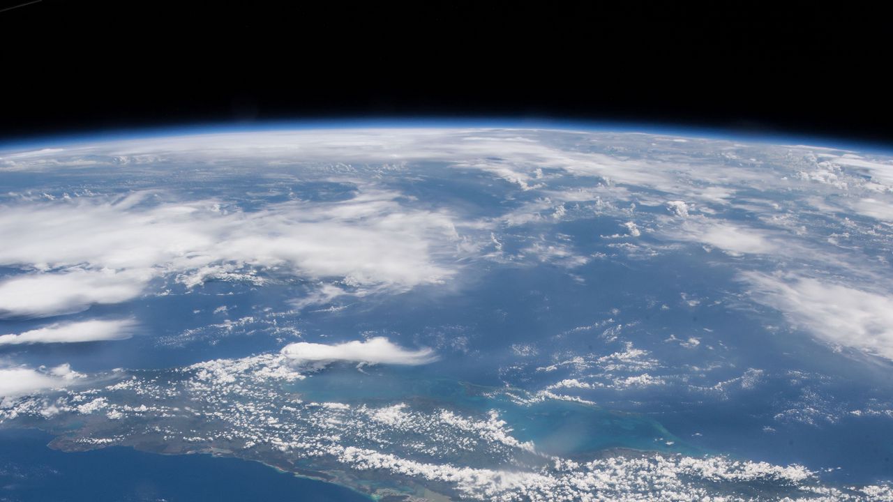 Wallpaper earth, planet, clouds, sea, view from space, space