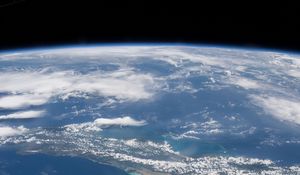 Preview wallpaper earth, planet, clouds, sea, view from space, space