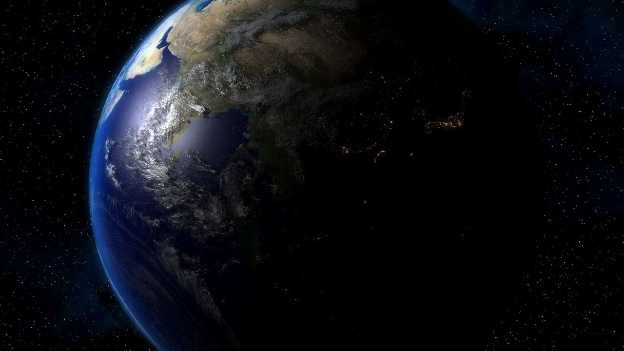 Wallpaper earth, planet, day, night
