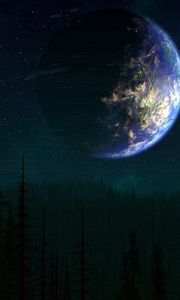 Preview wallpaper earth, planet, life, trees, fantasy