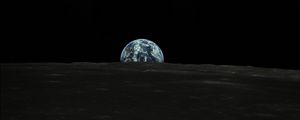 Preview wallpaper earth, planet, moon, view, space