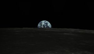 Preview wallpaper earth, planet, moon, view, space