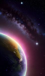 Preview wallpaper earth, stars, glow, space