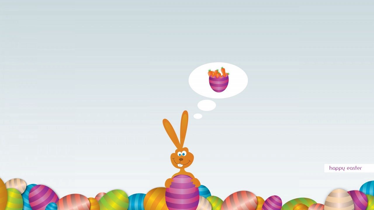Wallpaper easter, bunny, eggs, holiday