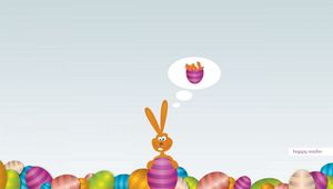 Preview wallpaper easter, bunny, eggs, holiday