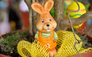 Preview wallpaper easter bunny, figurine, bright