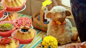 Preview wallpaper easter, cake, holiday, lamb, baked