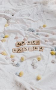 Preview wallpaper easter, easter eggs, holiday, phrase, words