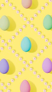 Preview wallpaper easter eggs, eggs, easter, colorful