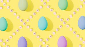 Preview wallpaper easter eggs, eggs, easter, colorful
