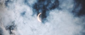 Preview wallpaper eclipse, clouds, sun, moon