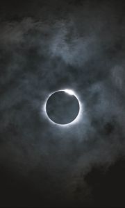 Preview wallpaper eclipse, full moon, moon, sun, sky