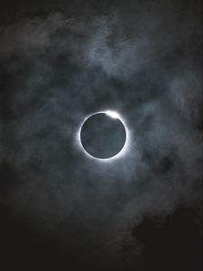 Preview wallpaper eclipse, full moon, moon, sun, sky