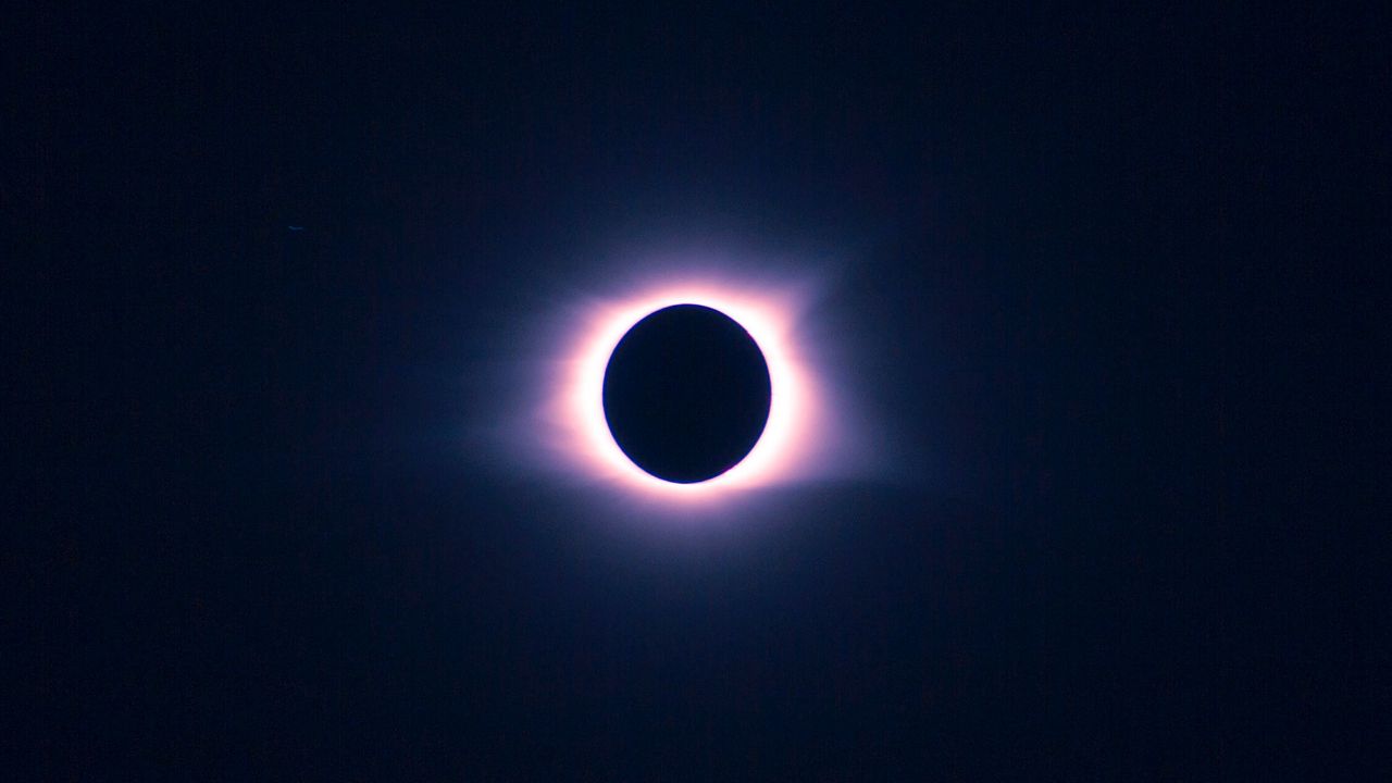 Wallpaper eclipse, moon, sun, dark background