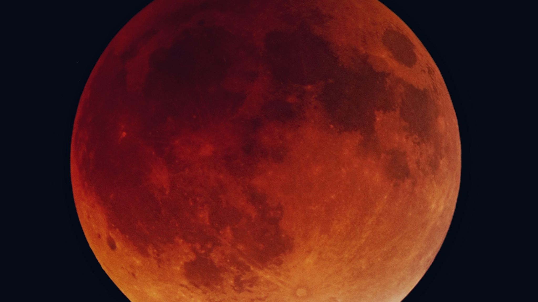 2048x1152 Wallpaper eclipse, solar eclipse, moon, sky, dark background