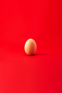 Preview wallpaper egg, chicken egg, red, minimalism