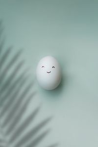 Preview wallpaper egg, smile, smiley, minimalism, white