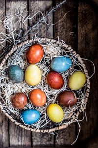 Preview wallpaper eggs, basket, easter, colored, colorful, holiday