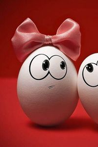 Preview wallpaper eggs, couple, bow, emotions