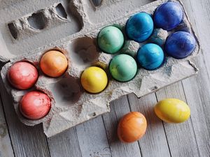 Preview wallpaper eggs, easter, dyed, colorful