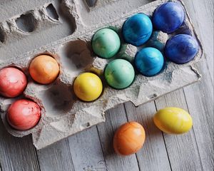 Preview wallpaper eggs, easter, dyed, colorful