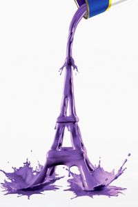 Preview wallpaper eiffel tower, color, shape, background