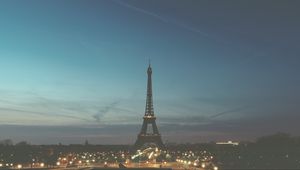 Preview wallpaper eiffel tower, paris, night