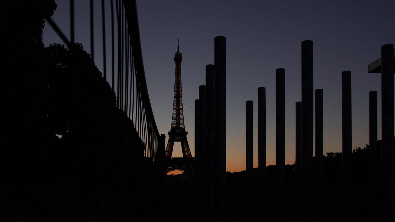 Wallpaper eiffel tower, paris, night