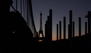 Preview wallpaper eiffel tower, paris, night