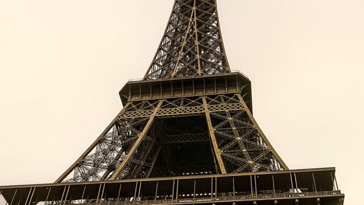 Wallpaper eiffel tower, tower, bottom view, architecture, paris, france