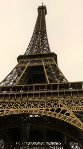 Preview wallpaper eiffel tower, tower, bottom view, architecture, paris, france