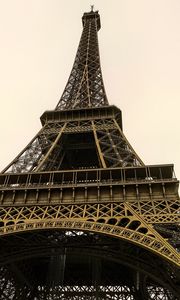 Preview wallpaper eiffel tower, tower, bottom view, architecture, paris, france