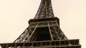 Preview wallpaper eiffel tower, tower, bottom view, architecture, paris, france