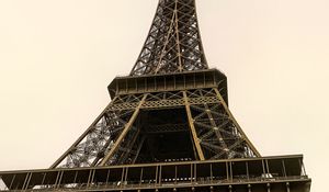 Preview wallpaper eiffel tower, tower, bottom view, architecture, paris, france