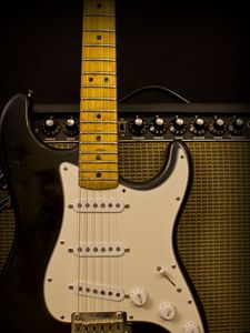 Preview wallpaper electric guitar, guitar, amplifier, music, rock