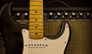 Preview wallpaper electric guitar, guitar, amplifier, music, rock