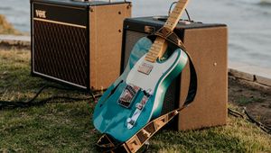 Preview wallpaper electric guitar, guitar, equipment, music, water