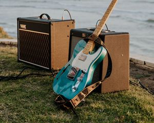 Preview wallpaper electric guitar, guitar, equipment, music, water