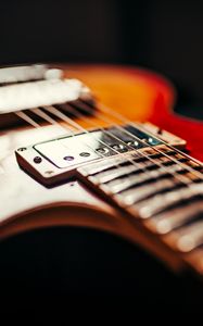Preview wallpaper electric guitar, guitar, fretboard, strings, music